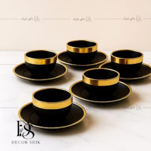 پیاله پیش دستی ۶ عددی رنگ مشکی